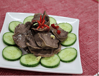 Roasted beef tongue