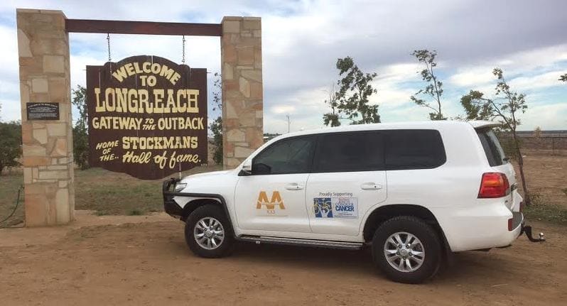 A Landcruiser identical to this one, currently touring the north to raise awareness of AA Co's charity raffle, will go to the lucky winner.