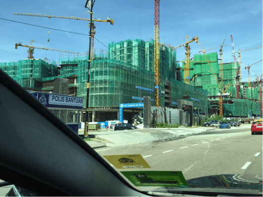 This photo shows only a small part of this massive retail, commercial and residential development constructed on reclaimed oceanfront.