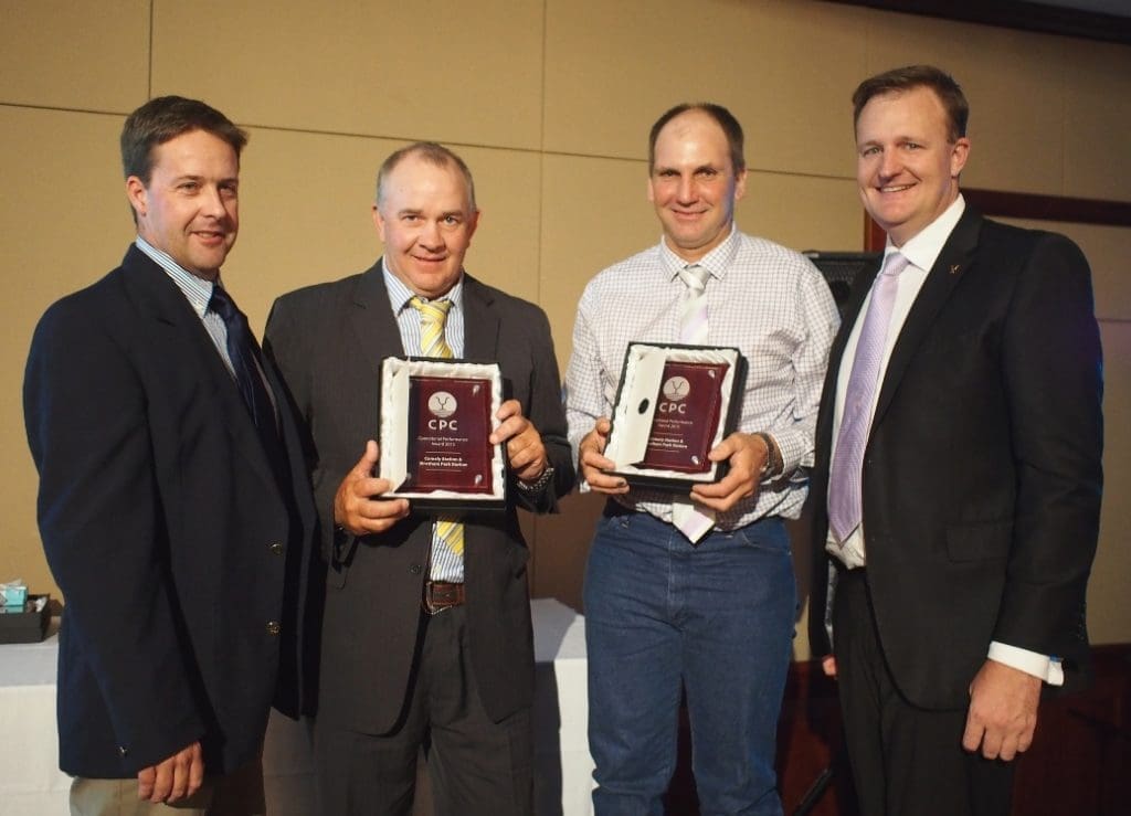 Operational Performance Award, joint Award for Simon Cobb at Wrotham Park and Lester Bolton at Comely pictured with GM for QLD Alex Walsh and CEO Troy Setter