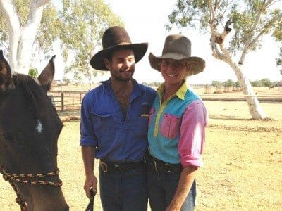 Emily and new husband, Henry, both love their horses