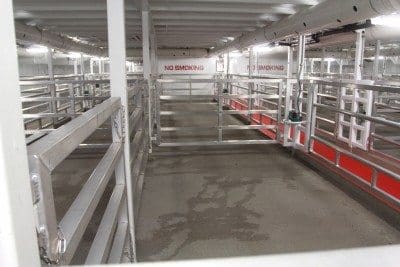 Livestock pens on the Greyman Express.