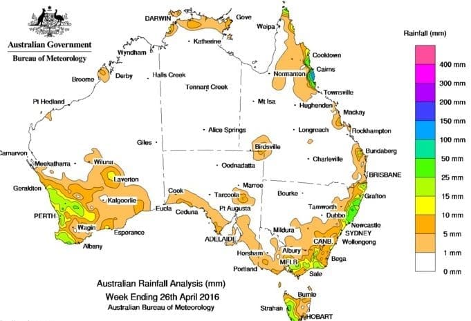 Rainfall this week