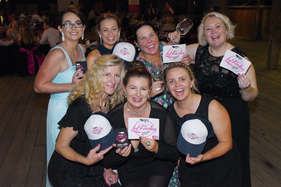 Celebrating a fantastic night were WOLF committee members Sarah Wolski, Ella Sloss, Janeta Falknau, Amanda Moohen, (front) Marg Harrison, Georgia Sloss and Rozzie O’Reilly